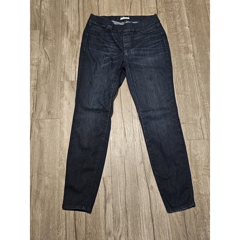 Eileen Fisher Organic Cotton Pants S/P Denim Elastic Waist Stretch Jean Jegging